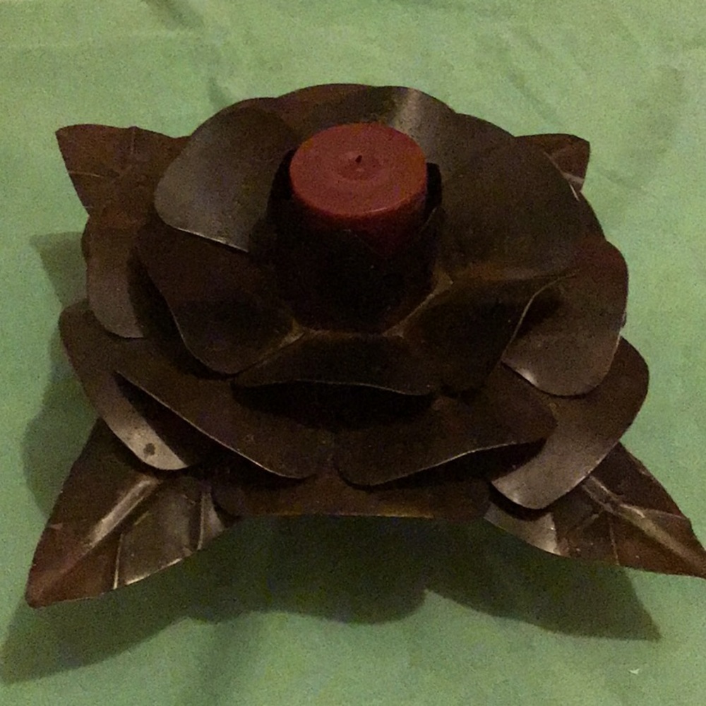 Jan Barboglio Rose of Guadalupe candleholder
